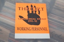The Cult - Unused Backstage Pass 1991/92 Tour #7 - FREE SHIPPING -