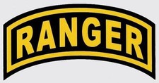 US ARMY 6 INCH LONG RANGER TAB STICKER - MADE IN THE USA!!