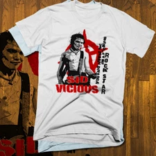 Sid Vicious T-shirt, British punk, rock music, anarchy, mugshot, Sex Pistols new
