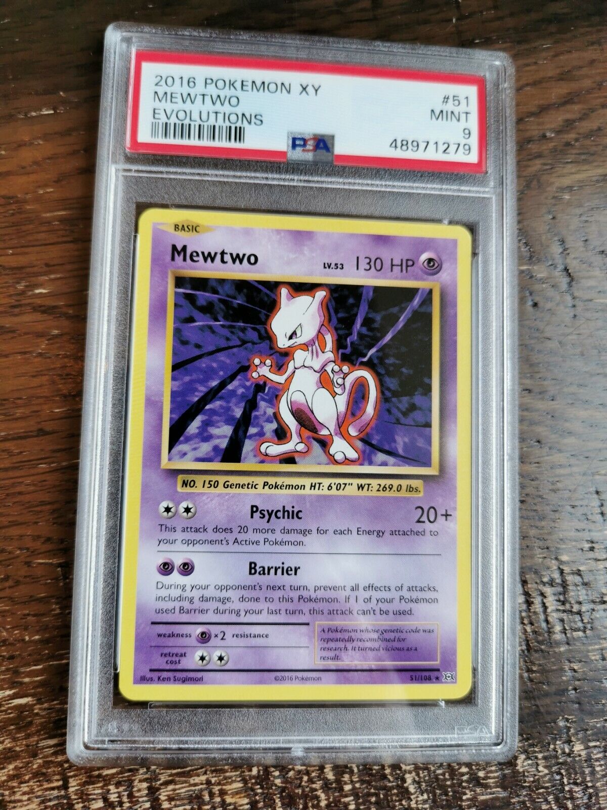 Pokemon MewTwo 51/108 Rare Pokemon XY Evolutions 2016 Card TCG XY –