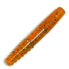 20ct 2.7” Florescent Orange Green Flk Midwest finesse Ned Rig Worm Jig Bait