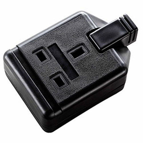 Masterplug Permaplug ELS13B-01 Black Heavy Duty Trailing Single Socket