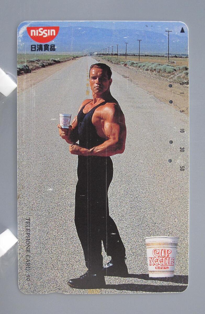 Arnold Schwarzenegger Telephone Card Japanese NTT Nissin Arnold Schwarzenegger Telephone Card Japanese NTT Nissin
