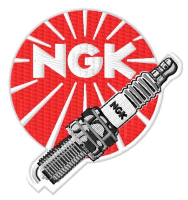 Aufnäher für Fans NGK Spark Plug  iron-on patch