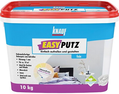 Knauf Easyputz fein 1,0mm 10kg Dekorputz Edelputz Oberputz Decorputz Wandputz