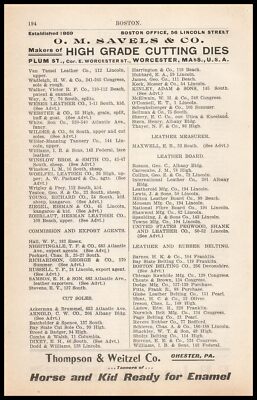 1905 O. M. Savels & Co. Worcester Massachusetts High Grade Cutting Dies Print Ad