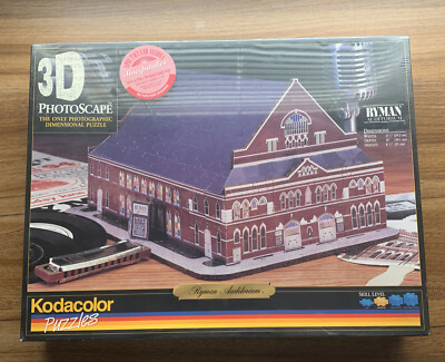 SEALED 3D Photoscape Kodacolor Puzzles Ryman Auditorium Skill: Moderate 11x15x8