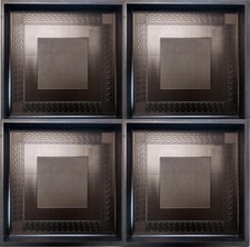 4 Schalungsformen f&uuml;r Terrassen-Platten mit Randverzierung  40x40x5 cm Betonform