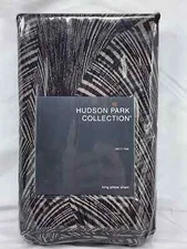 Hudson Park Collection Deco Fan KING Pillow Sham, 20 x 36 in Black New