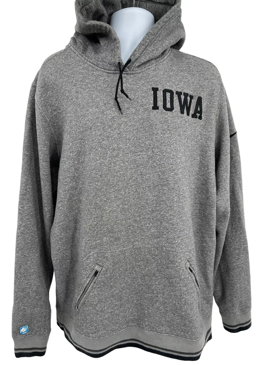 Nike Iowa Hawkeyes Basketball Sewn Midweight Gray Hoodie
