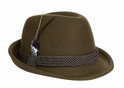 Oktoberfest Alpine Fedora Hat - Green 