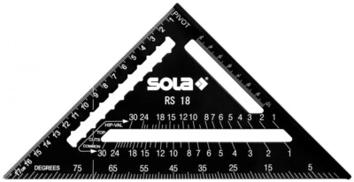 SOLA RS30 Sparrenwinkel + Universalwinkel, schwarz 305mm