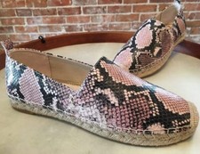 Sam Edelman Mesa Nude Snake Leather Khloe Slip-on Espadrilles 9.5 39.5 New