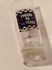 40th Birthday Shot Glass Cheers To 40 Years