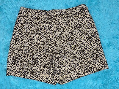 J. Crew Trouser Short Leopard Jacquard - Size 4