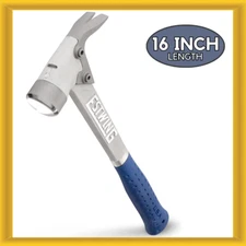 Estwing ALBL 14 Oz Straight Rip Claw w/ Smooth Face & Shock Reduction Grip Blue