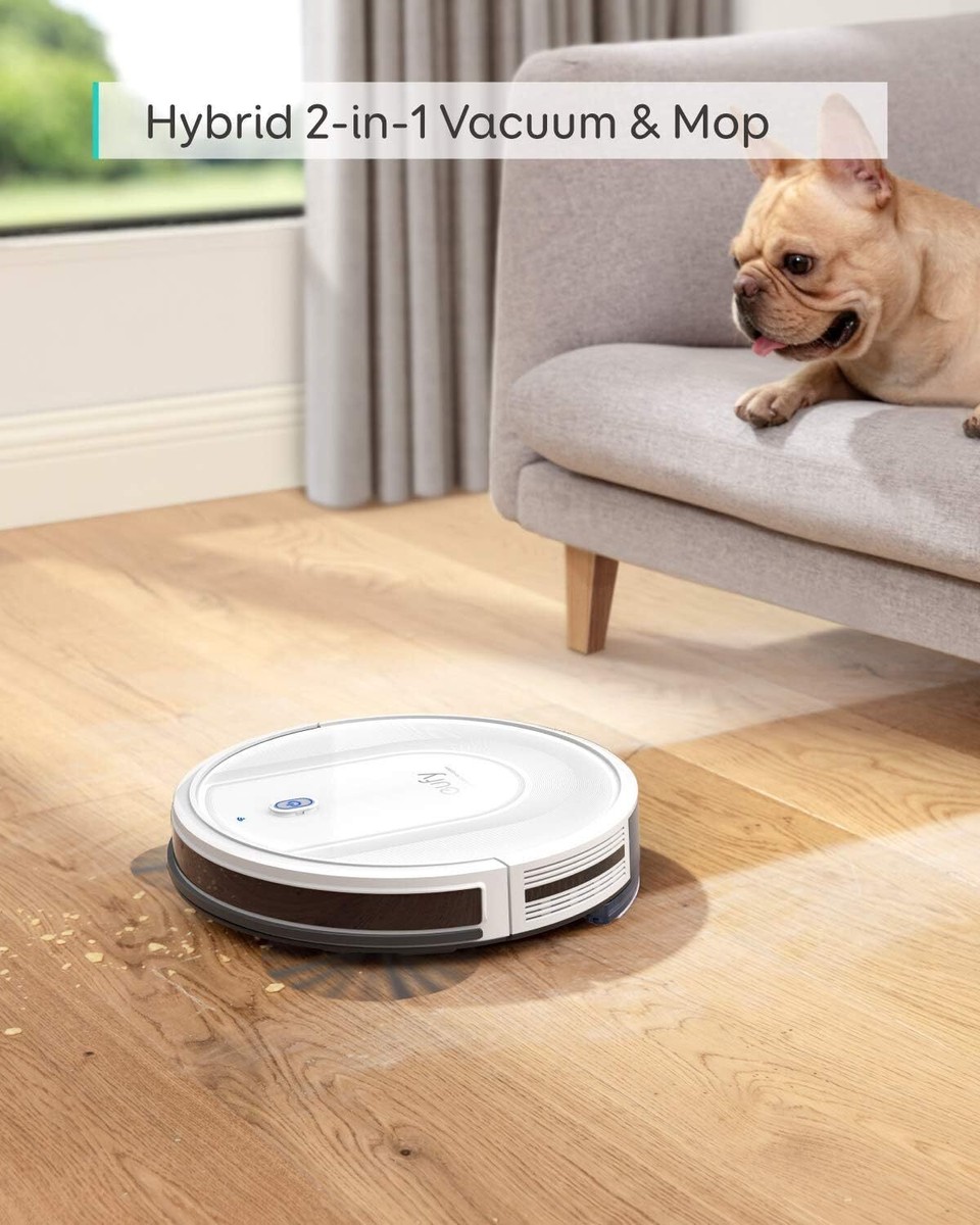 eufy by Anker RoboVac G10 Hybrid Robotic Vacuum Cleaner 2-in-1 Sweep, mop  -WHITE