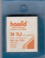 Hawid Stamp Mounts 26x22 mm Clear - US Regular Issues Horizontal New Pack Of 50