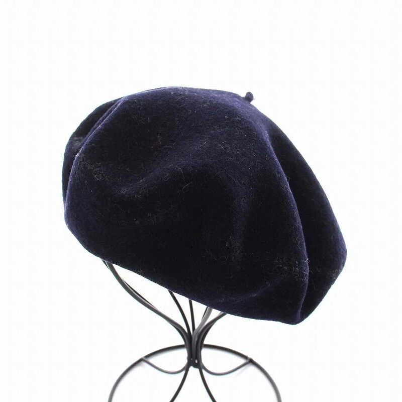 Margaret Howell Mhl. Hat Beret Wool Black Black/Ym Ladies