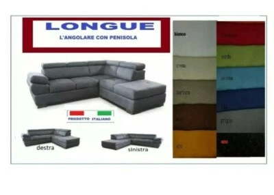 COPRIDIVANO ANGOLARE CON PENISOLA A DESTRA O SINISTRA 12 VARIANTI