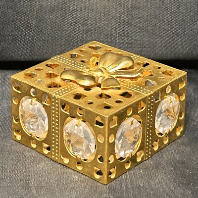 Crystal Temptations Swarovski Geschenkbox 24 Karat vergoldet mit Schleife