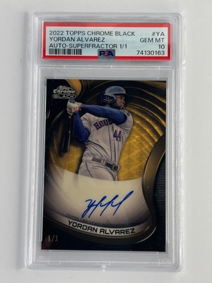 2022 Topps Chrome Black Superfractor Auto #YA Yordan Alvarez 1/1 