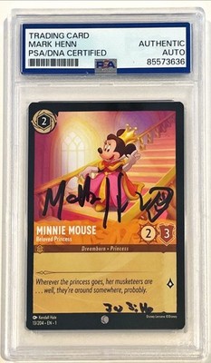 2023 Disney Lorcana Minnie Mouse Mark Henn Signed Auto Card 13/204