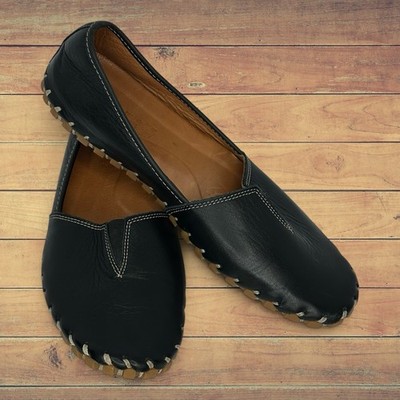 Spring Step Kathaleta Slip On Shoes US 11 EU 42 Black Leather Flats Easy On
