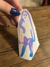 Holographic Ghost Sticker Water-Resistant Laptop, Phone, and Bottle Sticker
