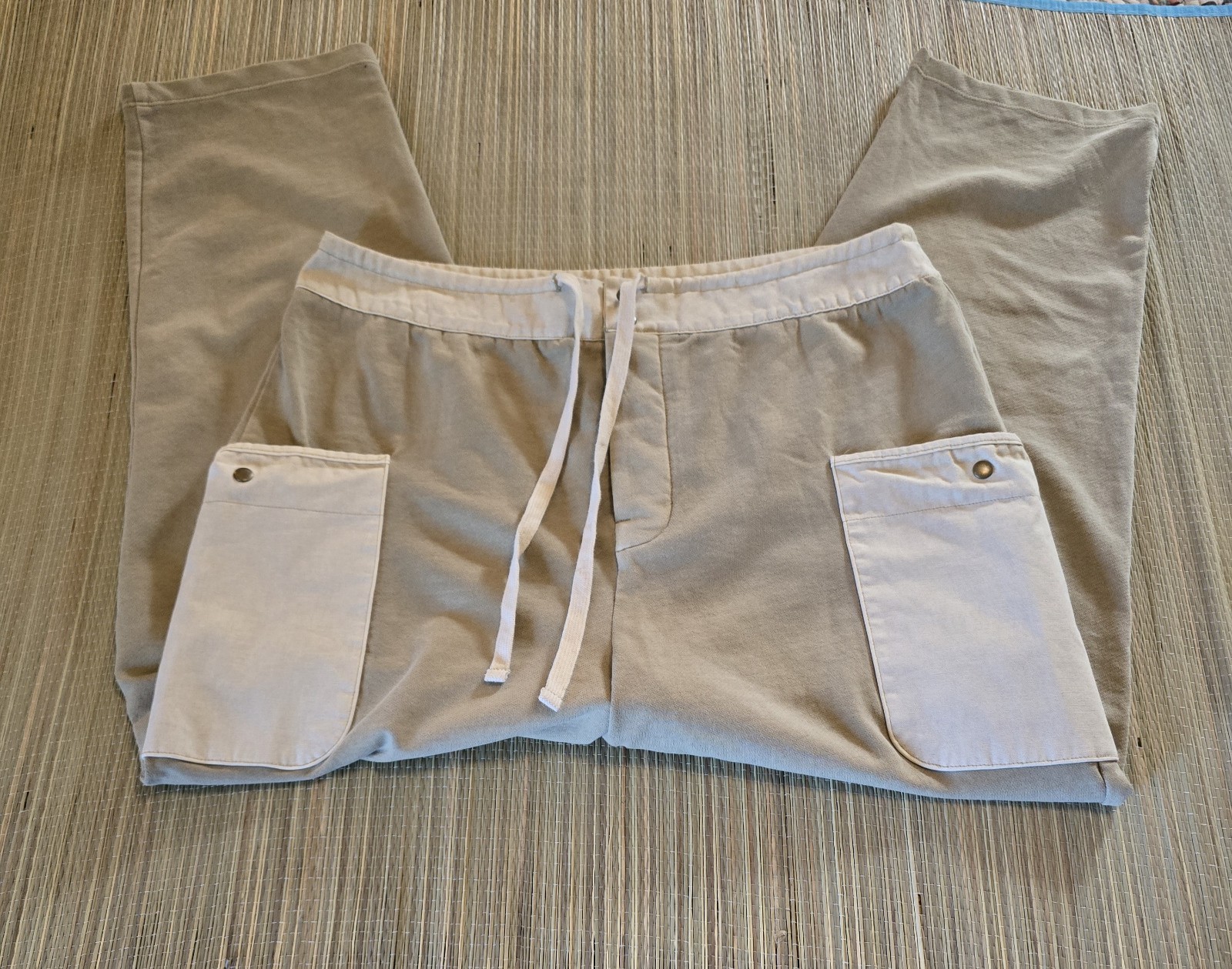 Universal Thread Button Fly Knit Cargo Pants Sage… - image 8