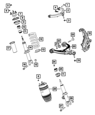 Genuine Mopar Front Coil Spring Right 68544253AA