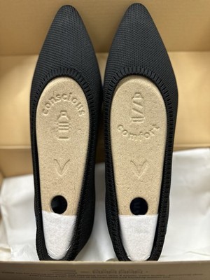 New VIVAIA Aria Walker Ultra Light Flats Black Lapis Size EUR 39.5 US 8.5