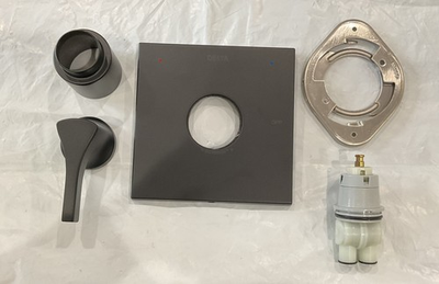 #ad #ad Delta Zura Pressure Balance Valve Trim in Matte Black T14074 BL R T5 $399 $159.99