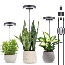 LORDEM Grow Light, Full Spectrum LED Plant Light for Indoor 3 Pack, Black