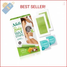 Nad's Body Wax Strips Hair Removal For Women All Skin Types, 20 Waxing Strips 