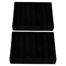 2 Pcs Display Stands Rings Organizer Organiser Trays