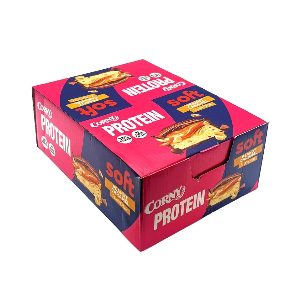 Corny Protein Riegel Soft Peanut Caramel Flavour, 12 Stück à 45g Kiste