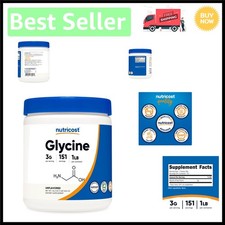 Glycine Powder 1lb - Clean, Unflavored, Non-GMO, Gluten-Free Health Booster