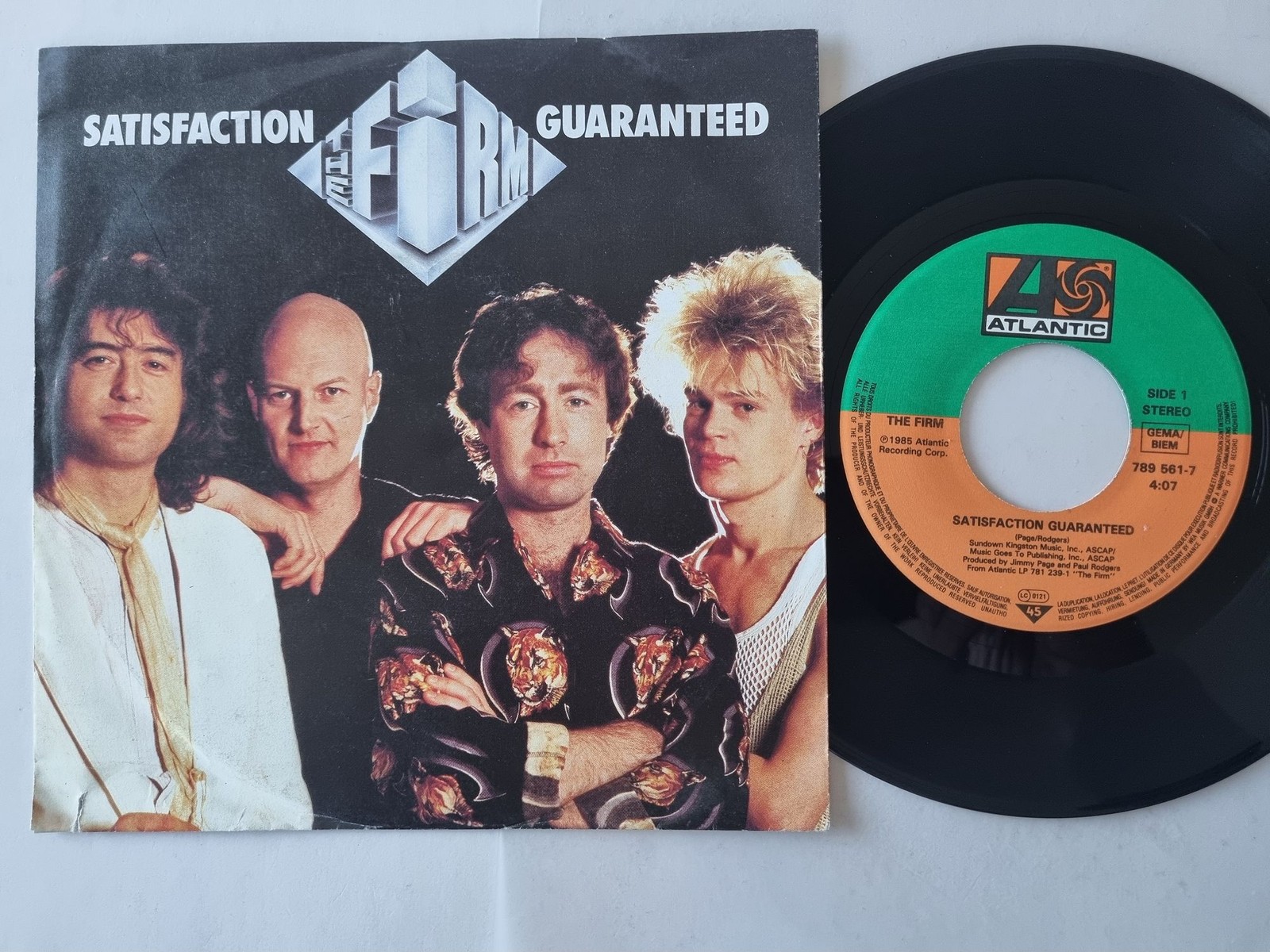 The Firm - Satisfaction Guaranteed 7'' Vinyl/ Jimmy Page/ Paul Rodgers