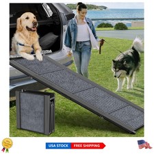 Lightweight 63-Inch Dog Ramp - Perfect for Safe Vehicle Access Up to 250LBS