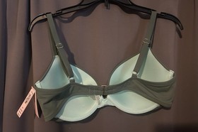 Victoria's Secret Swim Set Bikini Top 38C Bottom XL Green Adjustable Tie Side