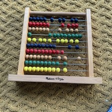 Melissa And Doug Wooden Abacus Mathematics Homeschool Math Counting Educational