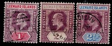 Sous le vent est 1902 KE VII SG 21/22/23 chat 7€ (#811)