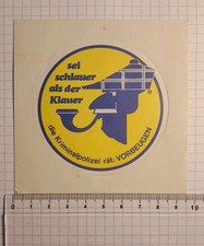 Aufkleber Sticker Polizei Sei Schlauer Als Der Klauer Detektiv Pfeife (20035)
