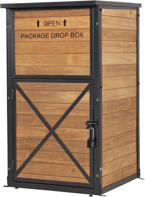 GUTINNEEN Package Delivery Boxes for Outside, Metal Frame Large Parcel Drop Box 