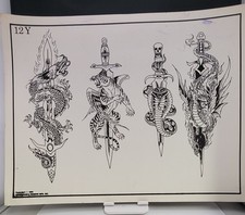 Vintage Spaulding Rogers Tattoo Flash 12Y 1980