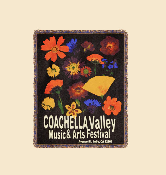 HOT!!! COACHELLA 2026 Pressed Flowers Woven Blanket (Custom)