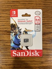 SanDisk 64GB MicroSDXC Card Nintendo Switch  Used  CIB