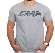 F-22 Raptor Logo Athletic Heather Adult Shirt