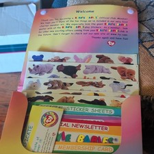 Ty Beanie Babies Official Club Membership Kit w/ Poster Stickers 1998
